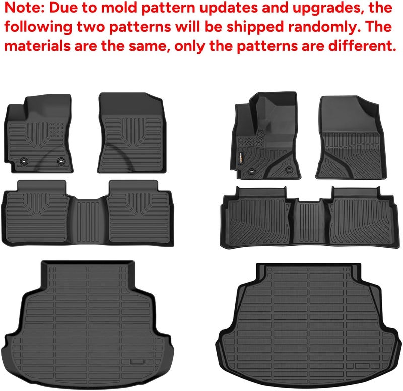 Binmotor -Floor Mats Cargo Liner Set for Lexus RX 2023-2026 RX350 | RX350h | RX500h (NOT for RX450h+PHEV) All Weather Heavy Duty Car Floor Liners for RX 350 Accessories-Black - Image 2